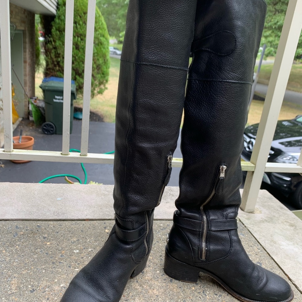 Coach knee high black leather riding boots size 6.5 - Picture 5 of 10